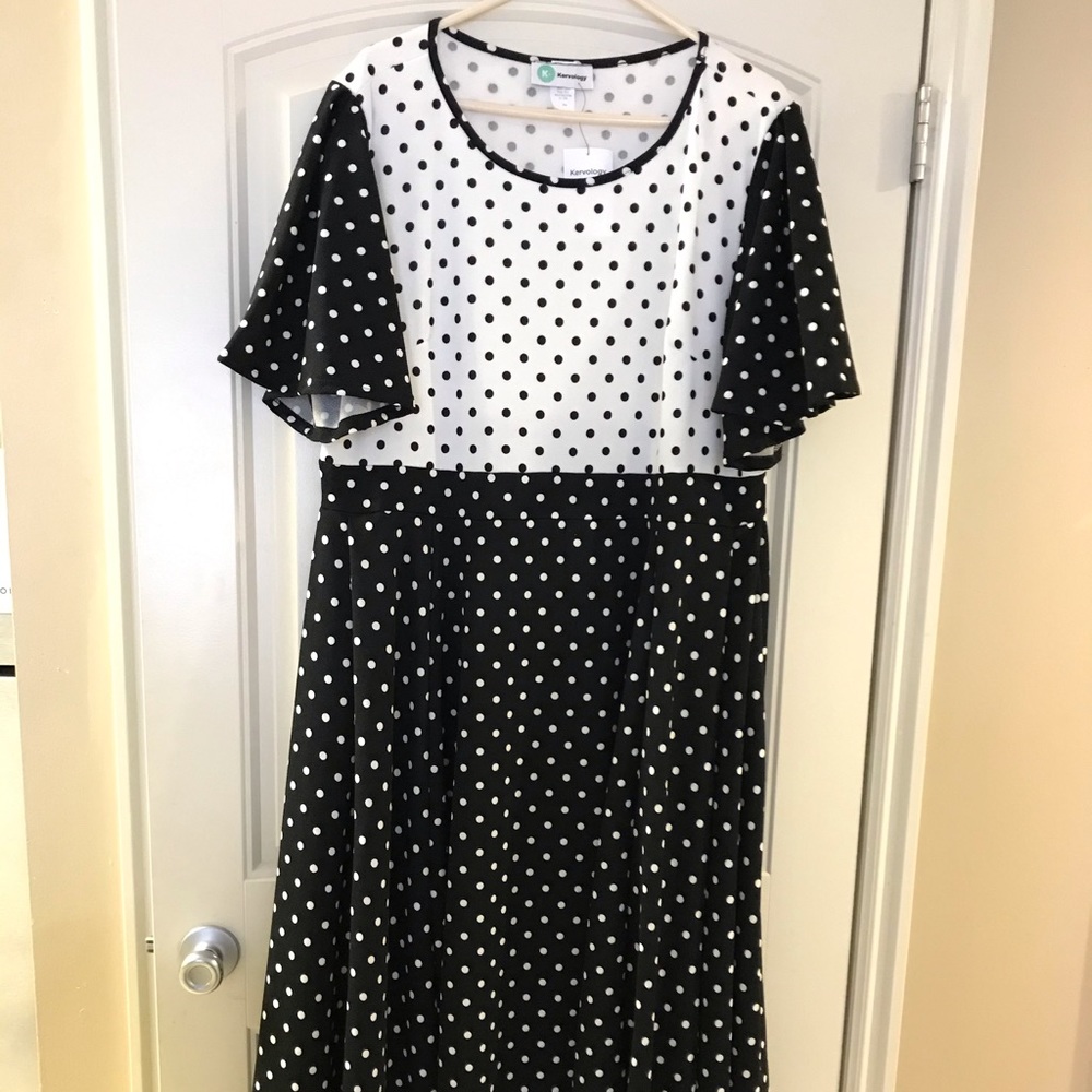 Kervology Polka Dot Black & White Dress